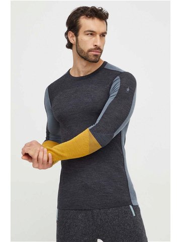 Funkční triko s dlouhým rukávem Smartwool Intraknit Thermal Merino šedá barva