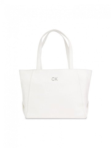 Calvin Klein Kabelka Ck Daily Shopper Medium Pebble K60K611766 Bílá