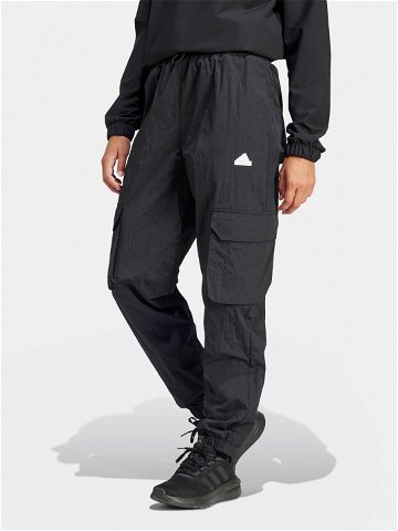 Adidas Teplákové kalhoty City Escape IQ4826 Černá Loose Fit