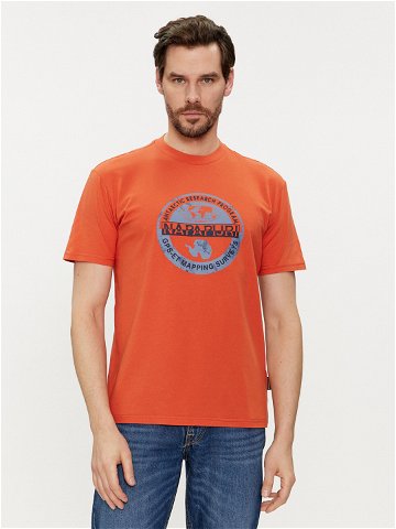Napapijri T-Shirt S-Bollo NP0A4H9K Oranžová Regular Fit