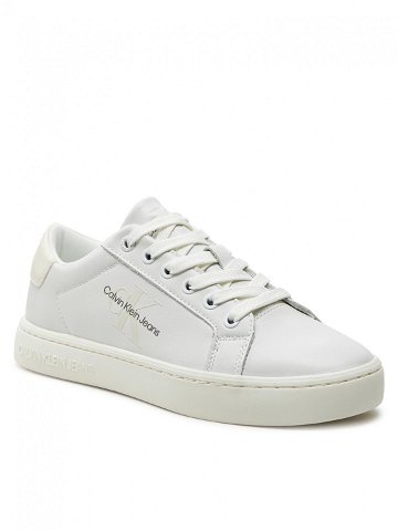 Calvin Klein Jeans Sneakersy Classic Cupsole Laceup YW0YW01269 Bílá