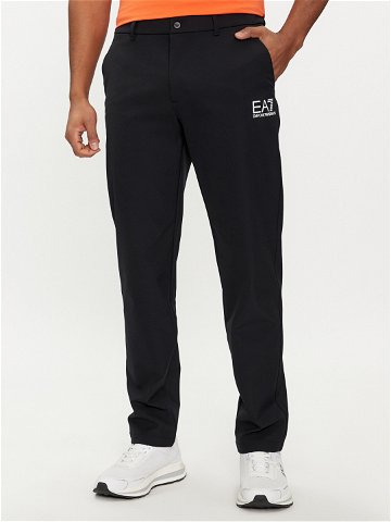 EA7 Emporio Armani Kalhoty z materiálu 3DPP01 PNFRZ 1200 Černá Regular Fit