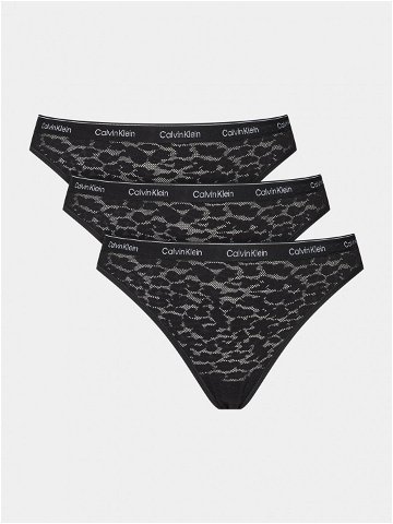 Calvin Klein Underwear Sada 3 kusů brazilských kalhotek 000QD5225E Černá
