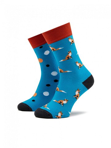 Funny Socks Klasické ponožky Unisex Fox SM1 10 Modrá