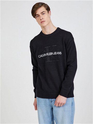 Calvin Klein Jeans Embroidery Svetr Černá