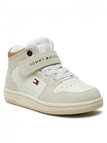 Tommy Hilfiger Sneakersy High Top Lace-Up Velcro SneakerT3X9-33342-1269 M Bílá
