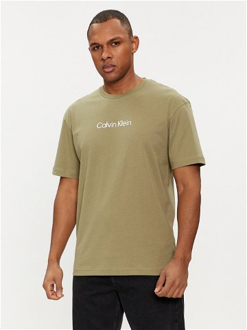 Calvin Klein T-Shirt Hero K10K111346 Zelená Regular Fit