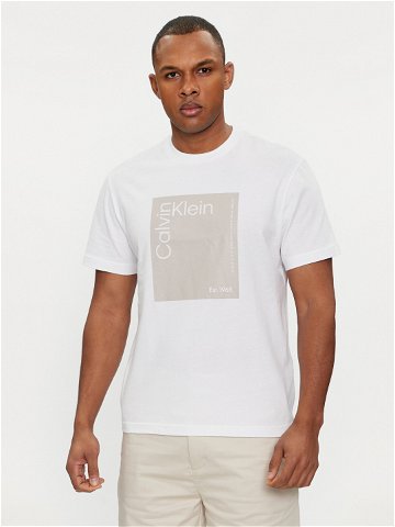 Calvin Klein T-Shirt Square Logo K10K112503 Bílá Regular Fit