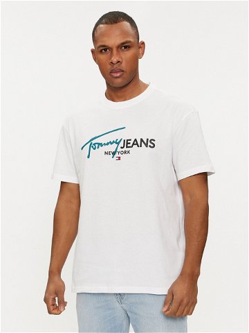 Tommy Jeans T-Shirt Spray Pop Color DM0DM18572 Bílá Regular Fit