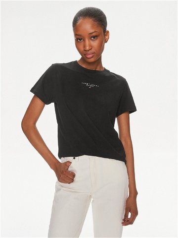 Tommy Jeans T-Shirt Essential Logo DW0DW17828 Černá Regular Fit