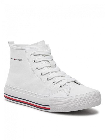 Tommy Hilfiger Plátěnky High Top Lace-Up Sneaker T3A9-33188-1687 S Bílá