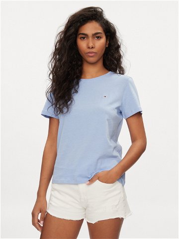 Tommy Jeans T-Shirt DW0DW14616 Modrá Regular Fit