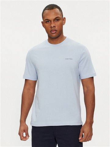 Calvin Klein T-Shirt Angled Back Logo K10K112495 Světle modrá Regular Fit
