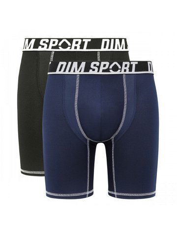 Pánské sportovní boxerky 2 ks DIM SPORT LONG BOXER 2x – DIM SPORT – černá