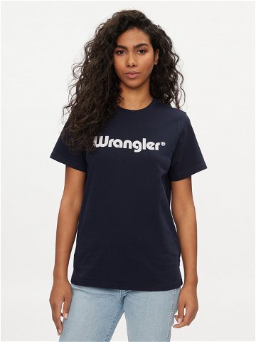 Wrangler T-Shirt 112352289 Tmavomodrá Regular Fit