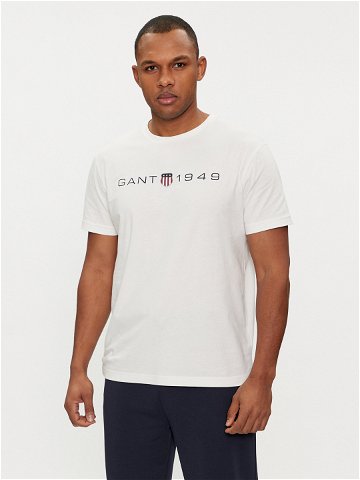 Gant T-Shirt Graphic 2003242 Écru Regular Fit