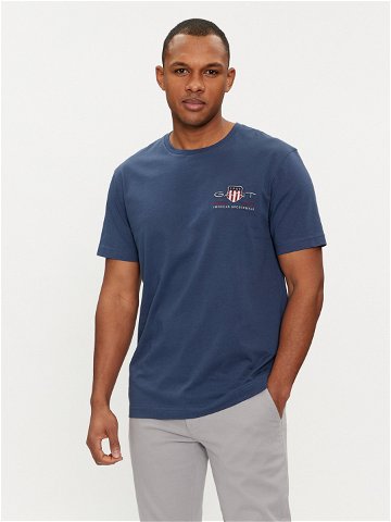 Gant T-Shirt Archive Shield 2067004 Modrá Regular Fit