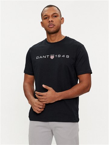 Gant T-Shirt Graphic 2003242 Černá Regular Fit