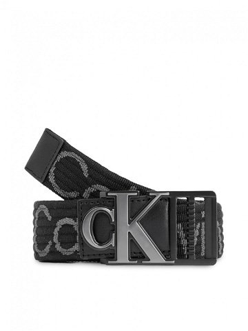 Calvin Klein Jeans Pánský pásek Monogram Slider Webbing Belt35Mm K50K511819 Černá