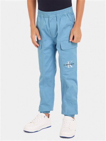Calvin Klein Jeans Joggers kalhoty IB0IB01675 Modrá Regular Fit