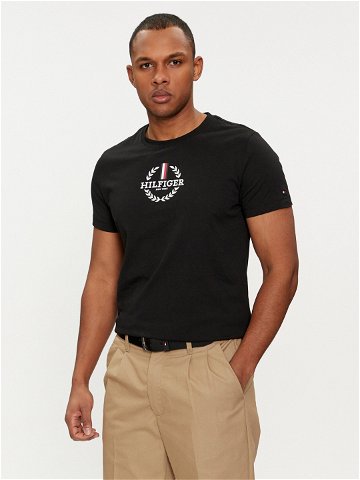 Tommy Hilfiger T-Shirt Global Stripe MW0MW34388 Černá Regular Fit
