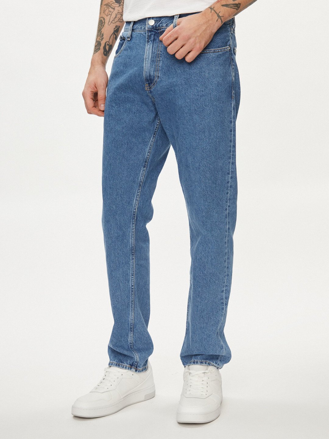 Calvin Klein Jeans Jeansy Authentic J30J324814 Modrá Straight Fit