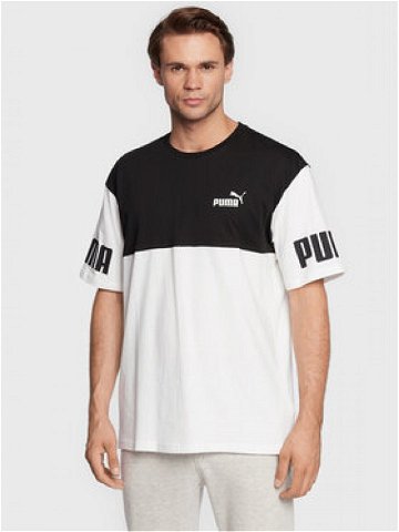Puma T-Shirt Power Colorblock 849801 Bílá Relaxed Fit