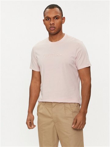 Guess T-Shirt M2BP47 K7HD0 Růžová Slim Fit