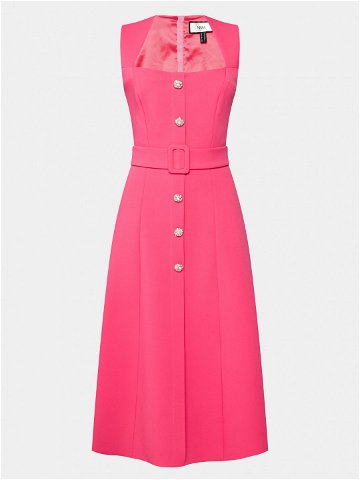 Nissa Koktejlové šaty RC14788 Růžová Slim Fit