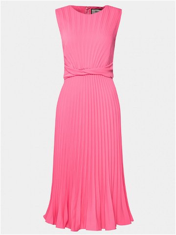 Nissa Koktejlové šaty RZ14841 Růžová Slim Fit