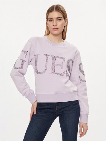 Guess Mikina Vintage Logo W4GQ10 KC8I0 Fialová Relaxed Fit