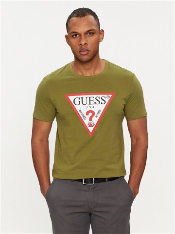 Guess T-Shirt Logo M2YI71 I3Z14 Zelená Slim Fit