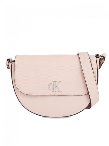 Calvin Klein Jeans Kabelka Minimal Monogram Saddle Bag22 T K60K611961 Růžová