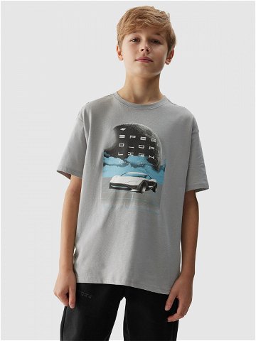 Chlapecké tričko s potiskem – šedé