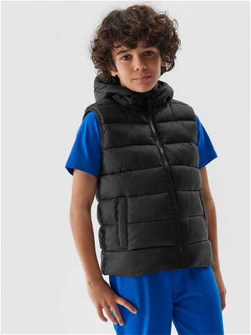 Chlapecká péřová vesta s výplní ze syntetického peří – hluboce černá