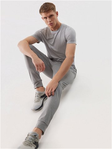 Pánské sportovní rychleschnoucí kalhoty – chladné světle šedé