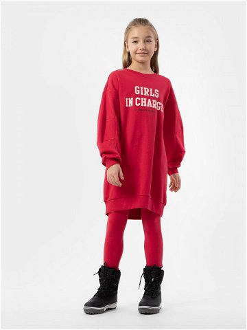 Dívčí pletené šaty – červené