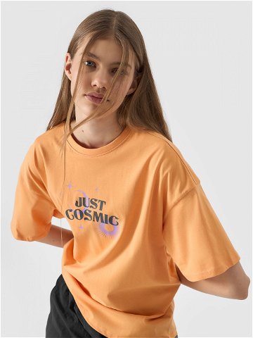 Dívčí tričko s potiskem – oranžové