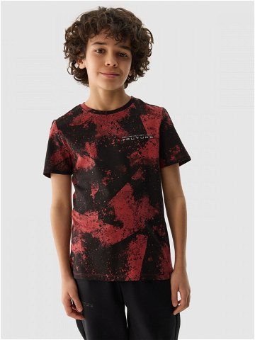 Chlapecké tričko s potiskem allover – červené