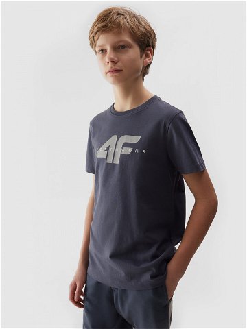 Chlapecké tričko z organické bavlny s potiskem – šedé