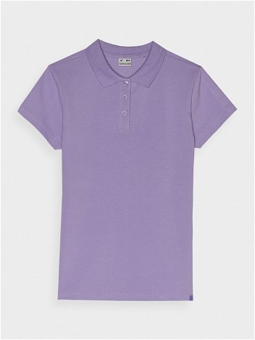Dívčí polo tričko regular – fialové