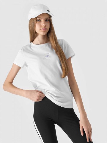 Dívčí hladké tričko z organické bavlny – bílé