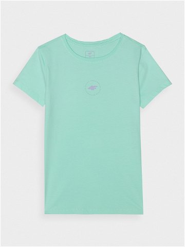 Dívčí hladké tričko z organické bavlny – máta