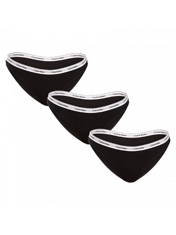 3PACK dámská tanga Calvin Klein černé QD5209E-UB1 XXL