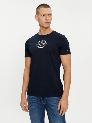 Tommy Hilfiger T-Shirt Global Stripe MW0MW34388 Tmavomodrá Regular Fit