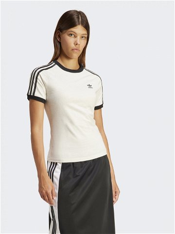 Adidas T-Shirt 3-Stripes IR8104 Bílá Slim Fit