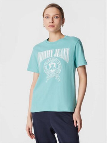 Tommy Jeans T-Shirt Varsity DW0DW14919 Modrá Loose Fit