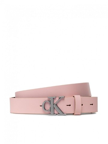 Calvin Klein Jeans Dámský pásek Round Mono Plaque Belt 30mm K60K609832 Růžová