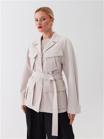 Calvin Klein Kabát pro přechodné období K20K205882 Écru Regular Fit