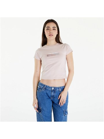 Calvin Klein Jeans Diffused Box Fitted Short Sleeve Tee Sepia Rose